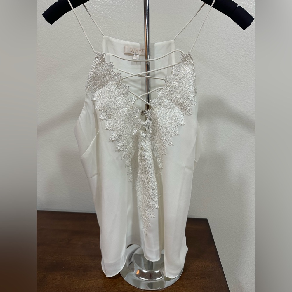 Wayf White Lace Cami